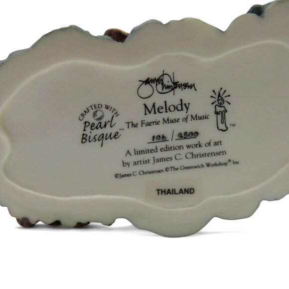 JAMES CHRISTENSEN Melody Faerie Muse Of Music Figurine Limited Edition Vintage - Picture 9 of 12